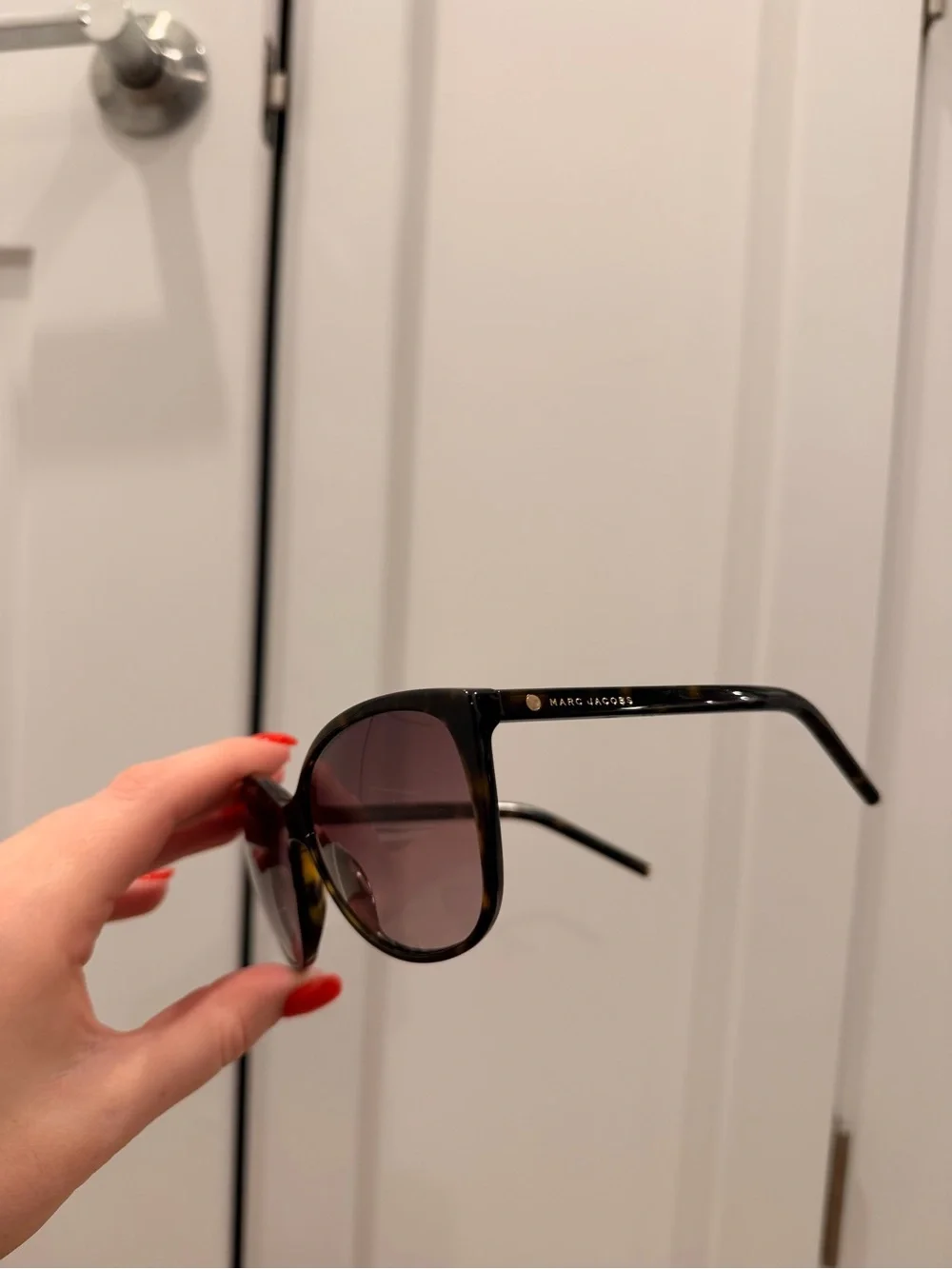 Marc Jacobs Tortoiseshell Cat-Eye Sunglasses with Brown Lenses